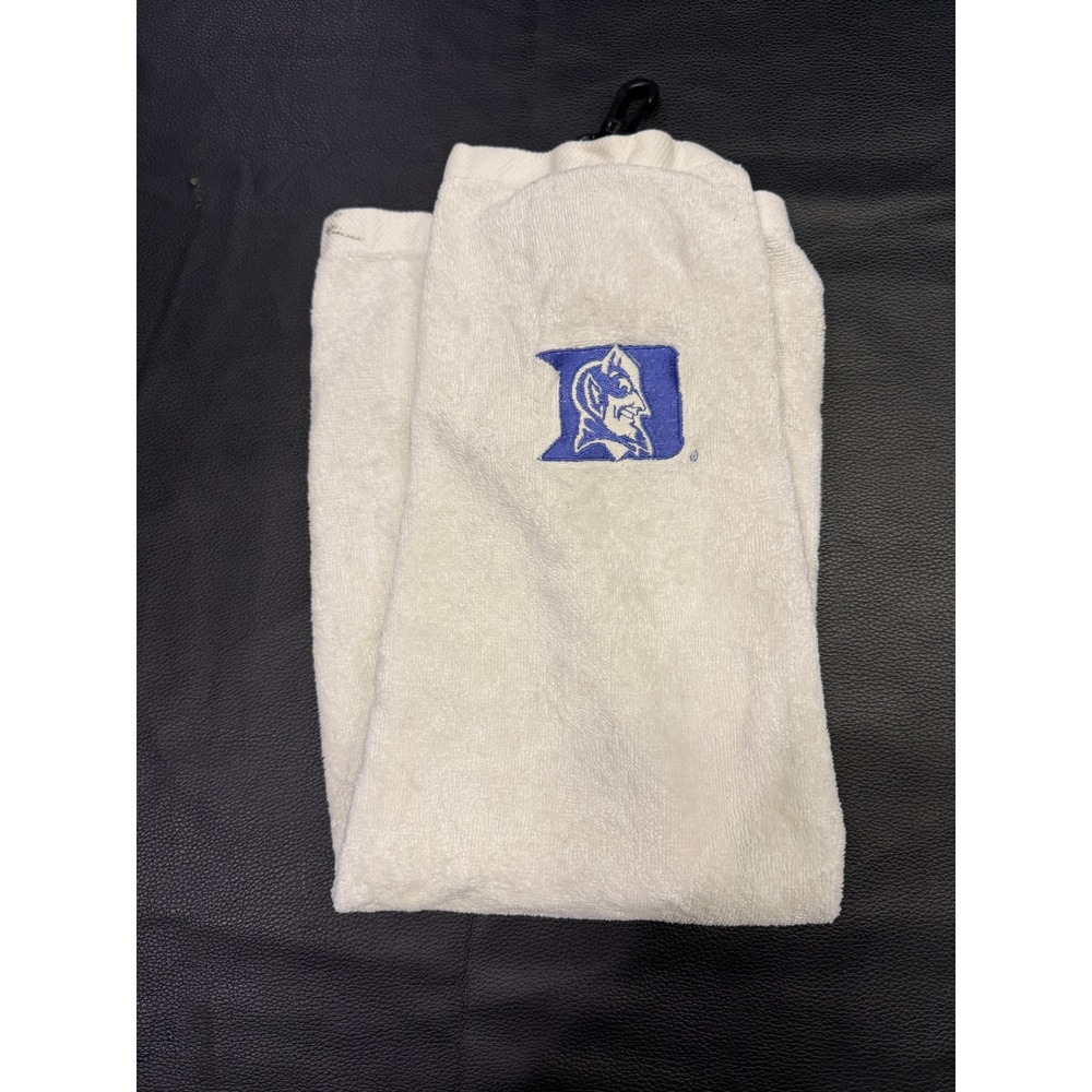 Duke Blue Devils Golf Towel OS White Embroidered Cotton Team Effort
